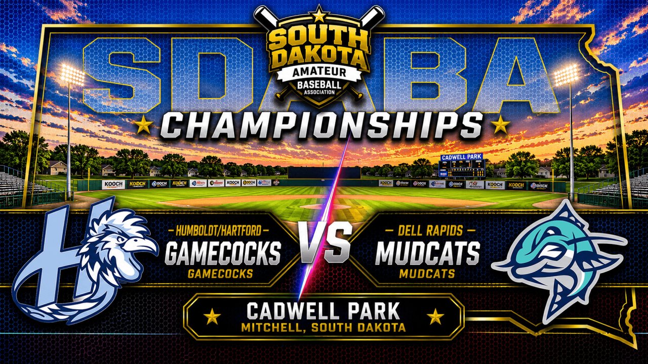 Dell Rapids Mudcats vs Hartford/Humboldt Gamecocks (SDABA Gm 22)